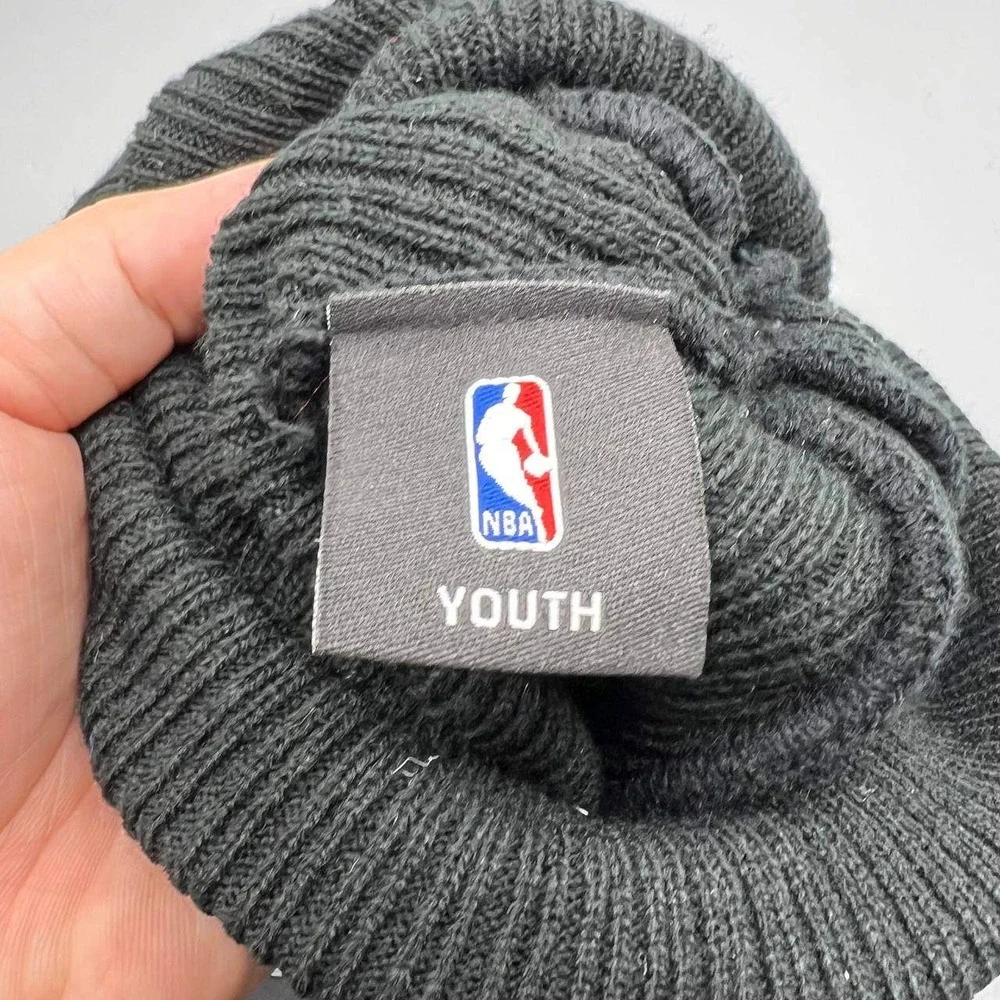 Houston Rockets Hat Youth Black Red NBA Cuffed Beanie Pom‎ Pom Cap New